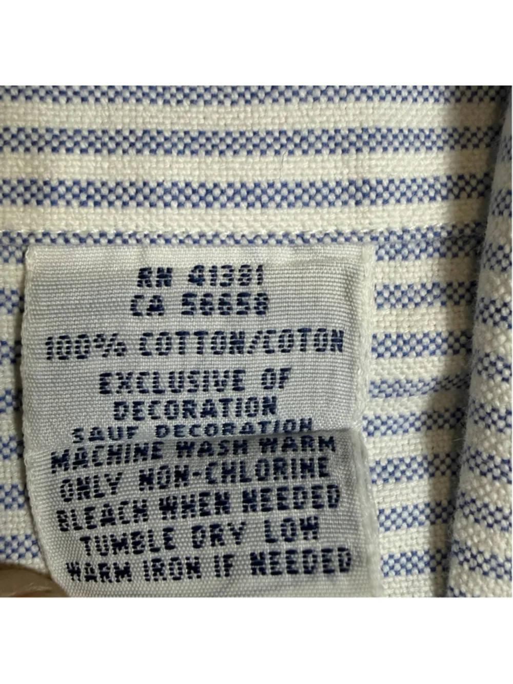 Polo Ralph Lauren Men's 2XLT Blue White Striped Long Sleeve Oxford Shirt